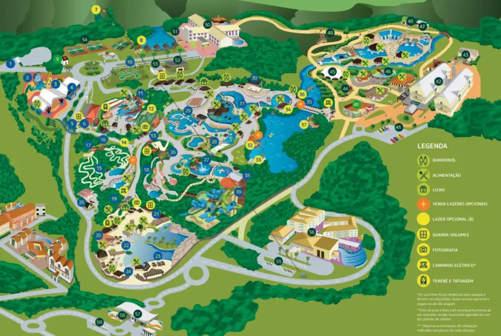 mapa rio quente resorts