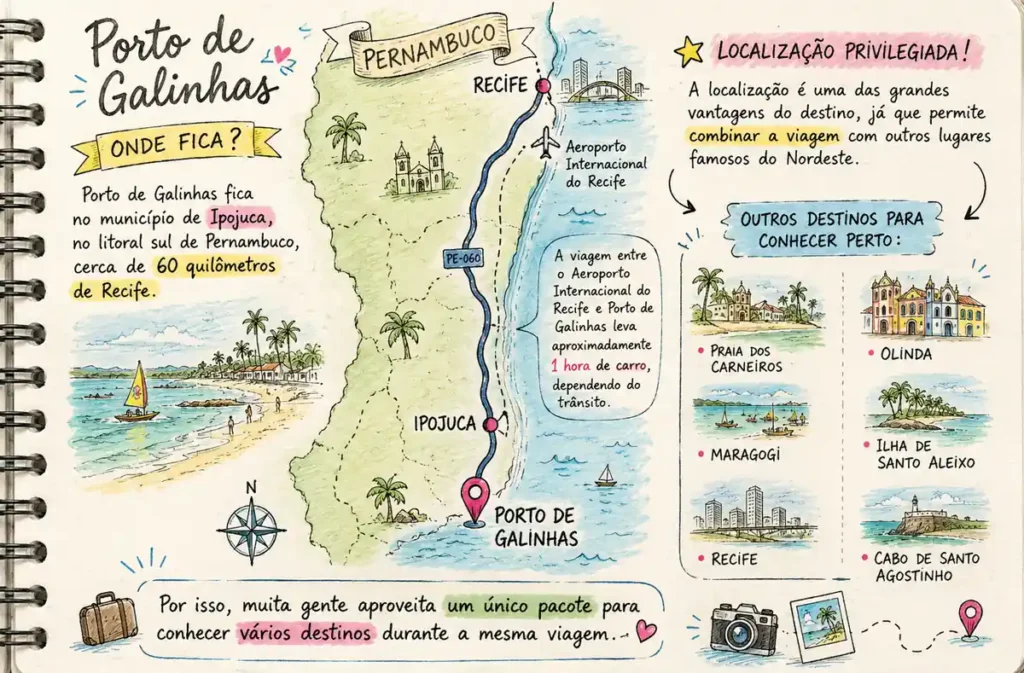 Onde Fica Porto de Galinhas: localização Privilegiada e Perto de Diversos Destinos Maravilhosos de Pernambuco e Alagoas