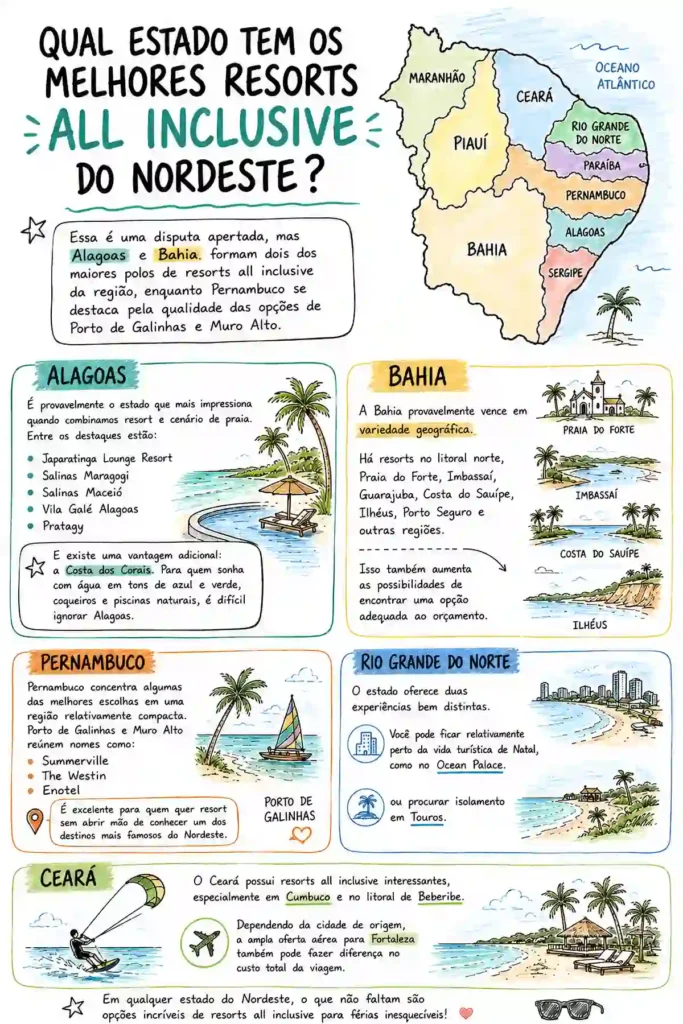 melhores resorts all inclusive nordeste por estado